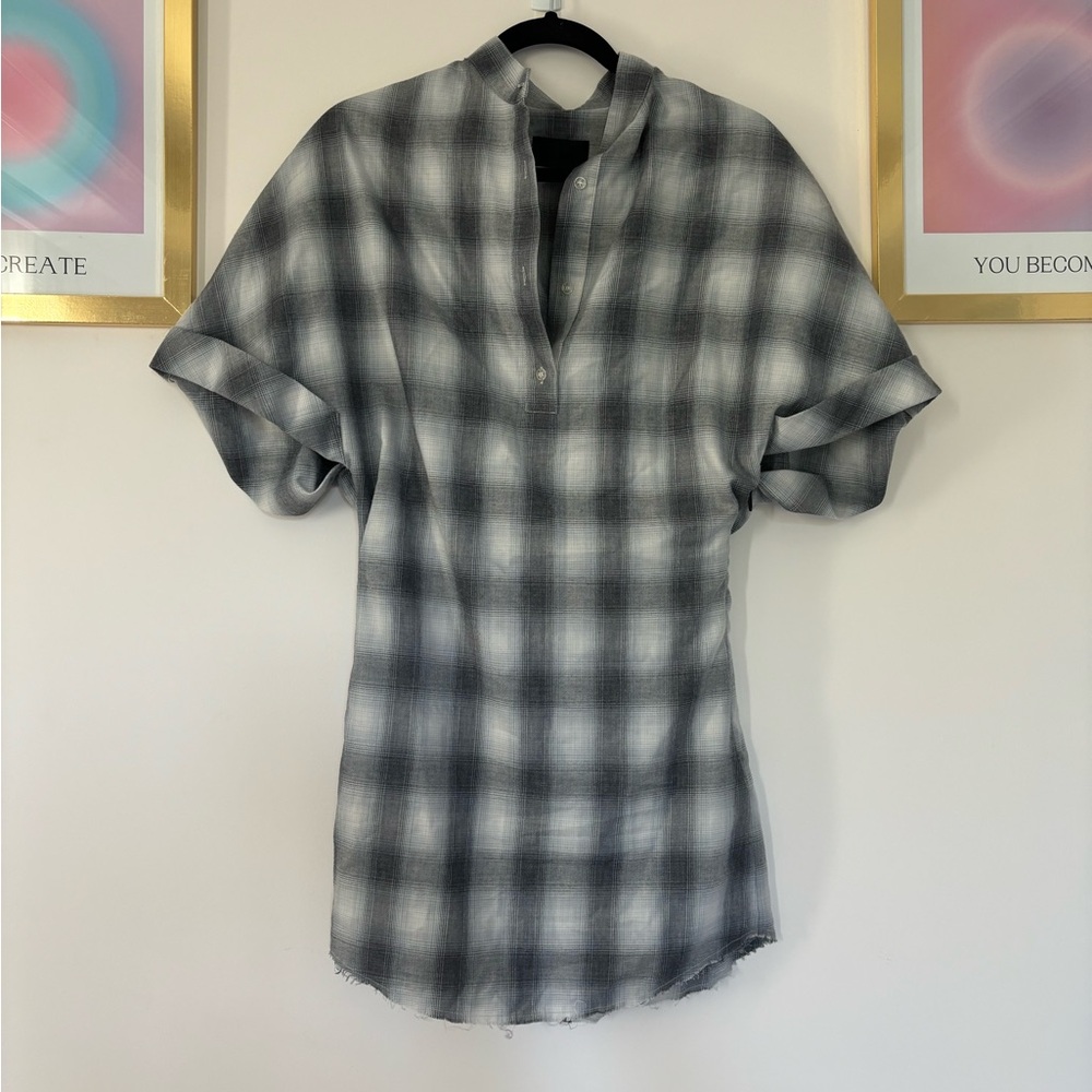 RtA plaid mini shirt dress